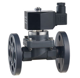 2 flange de válvula plástica corrosiva do solenoide da maneira anti Dn15-40mm e encaixe rápido